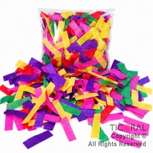 CONFETTI RECTANGULAR MULTICOLOR X 50 GRS