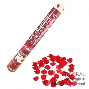 LANZAPAPELITOS 40 CM PETALOS ROJOS
