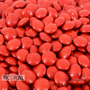 LENTEJAS DE CHOCOLATE COLORETTI COLOR ROJO X 300 GR