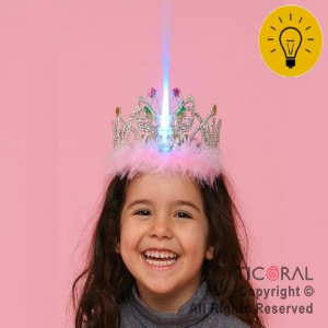 CORONA PRINCESA FIBRA OPTICA LED X 12