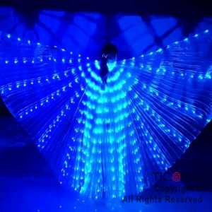 ALAS LED CAPA LUMINOSA AZUL 145 CM X 300 CM X 210 LEDS (PILAS NO INCLUIDAS)