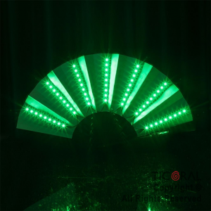 Abanico led luminoso verde (pilas no incluidas)
