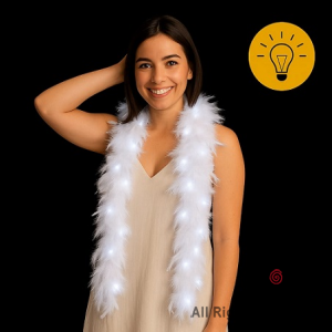 BOA PLUMAS BLANCA LUMINOSA x 1