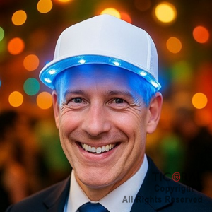 SOMBRERO GORRO TRUCKER LED BLANCO CAP x 1