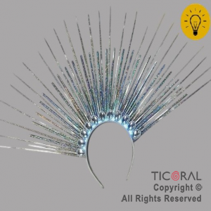 VINCHA DESTELLOS LUMINOSA PLATA x 1