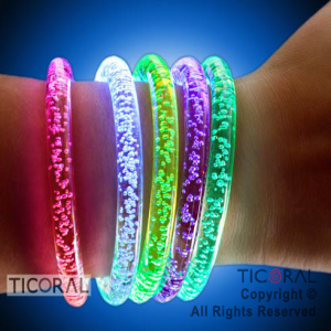 PULSERA LUMINOSA ACRILICA COLORES SURTIDOS x 40