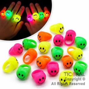 ANILLO LUMINOSO CARITA SMILE SILICONA X 60