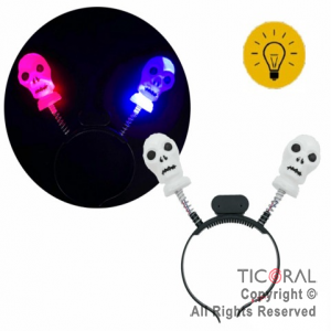 VINCHA 2 CALAVERAS LUMINOSA X 1