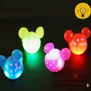 ANILLO RATON PINTITAS SILICONA LUMINOSO X 36