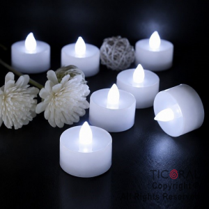 VELA DE NOCHE CON LUZ BLANCA X 24 UNIDADES
