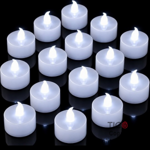 VELA DE NOCHE CON LUZ BLANCA X 24 UNIDADES