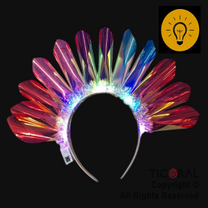 VINCHA DIADEMA IRIDISCENTE LED MULTICOLOR (U2411-247) X 1