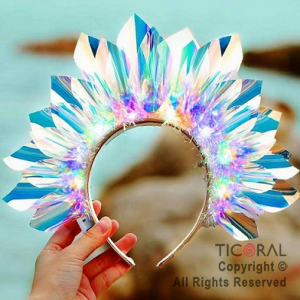 VINCHA DIADEMA IRIDISCENTE LED CRISTAL (U2411-245) X 1