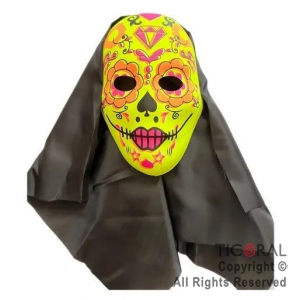 MASCARA CALACA CON CAPUCHA x 1