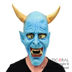 MASCARA DEMONIO AZUL LATEX  