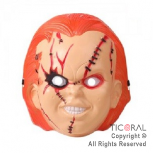 MASCARA MUECO MALDITO CHUCKY PLASTICA X 1