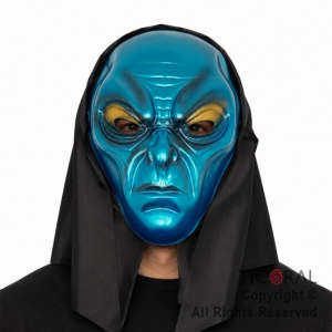 MASCARA ALIEN METALIZADO CON CAPUCHA