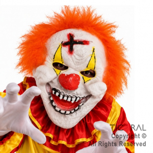 MASCARA PAYASO LATEX PELO NARANJA (101569)