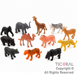 SET ANIMALES DE LA SELVA  x 12 UNIDADES