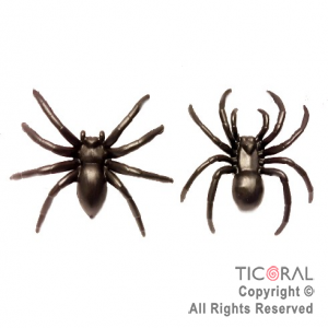 MINI ARA�AS GRANDES NEGRAS PLASTICAS 9 CM DIAMETRO x 6