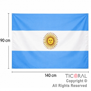 BANDERA TELA ARGENTINA CON SOL 90 X 140 CM - (CH5019)