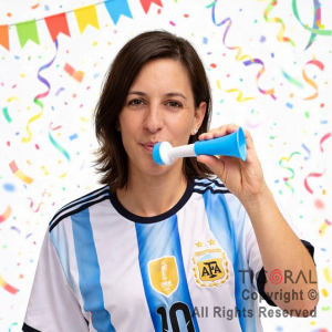 CORNETA BOCINA VUVUZELA ARGENTINA 18.5 CM 7052AR