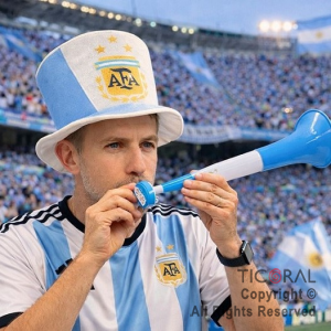 CORNETA BOCINA VUVUZELA ARGENTINA 55 CM 7054AR