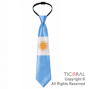 CORBATA DE TELA ARGENTINA CON SOL