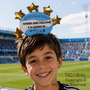 VINCHA ARGENTINA FRASES SURTIDAS (PACK X 6 UNIDADES)