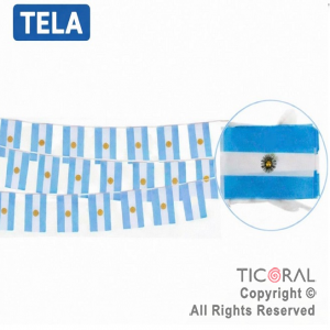 BANDERIN ARGENTINA TELA 14X21 CM (10 BANDERAS)