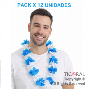 COLLAR HAWAIANO COLOR ARGENTINA x 12