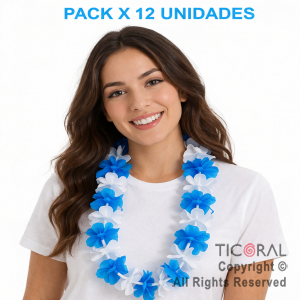 COLLAR HAWAIANO COLOR ARGENTINA x 12