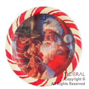 PLATO NAVIDAD PAPA NOEL GRANDE x 8