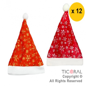 GORRO PAPA NOEL DISEO X 12