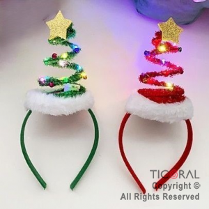 VINCHA ARBOL NAVIDE�O CON LED SURTIDO X 1