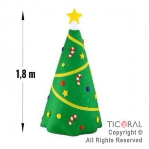 INFLABLE DECORACION ARBOL DE NAVIDAD 1.8 MTS X 1