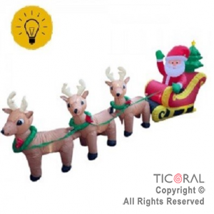 INFLABLE DECORACION TRINEO MAGICO LED 3 MTS X 1