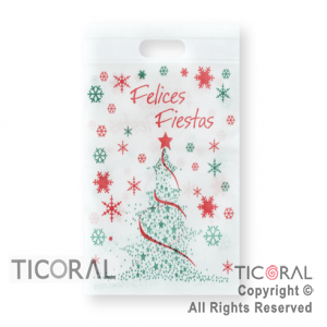 BOLSA NAVIDE�A FISELINA CHICA 30X44CM X 10