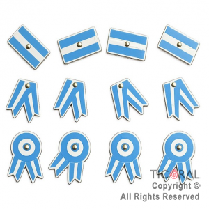 Pins patrios escarapelas plastico (12 escarapelas)