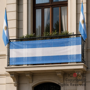 BANDERA ARGENTINA BALCON ANCHO 60CM X LARGO 5MT