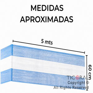 BANDERA ARGENTINA BALCON ANCHO 60CM X LARGO 5MT