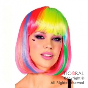 PELUCA CORTA MULTICOLOR X 1 PS