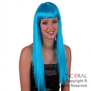 PELUCA LACIA LARGA CELESTE x 1