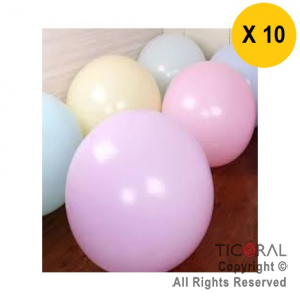 GLOBO SEMPERTEX R24 PASTEL MATE 600 SURTIDOS MULTICOLOR x 10