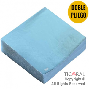 SERVILLETA PREMIUM CELESTE PASTEL 33x33 x 20