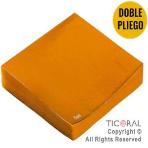 SERVILLETA PREMIUM NARANJA FLUO 33X33 x 20