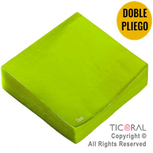 SERVILLETA PREMIUM VERDE FLUO 33X33 x 20