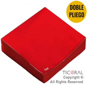 SERVILLETA PREMIUM ROJO 33X33 x 20