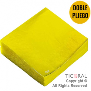 SERVILLETA PREMIUM AMARILLO 33X33 x 20