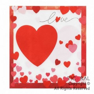 SERVILLETA LOVE ENAMORADOS 25x25 x 20 UNIDADES